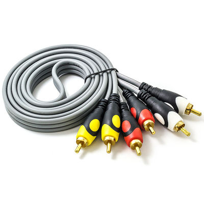OD 13.5 Multi Bare Copper 3 Core RCA Cable For Speaker Audio