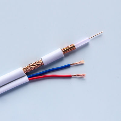 CCTV 100m Rg6 Copper Cable With Power Cord FPE Insulation